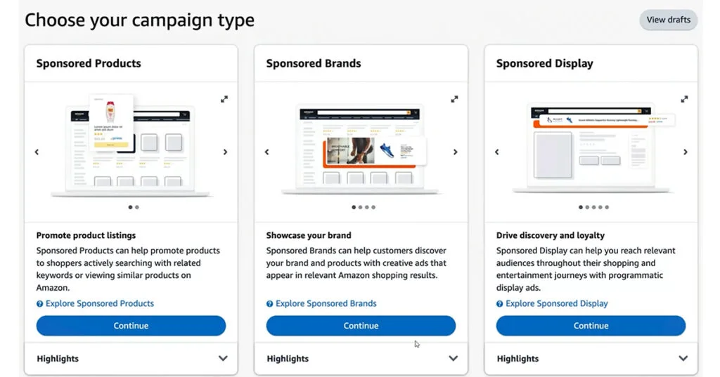 Amazon Advertising - Campaign Types