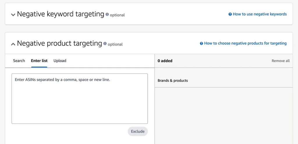 Amazon PPC - Add Negative Keywords to Your Ad Campaign