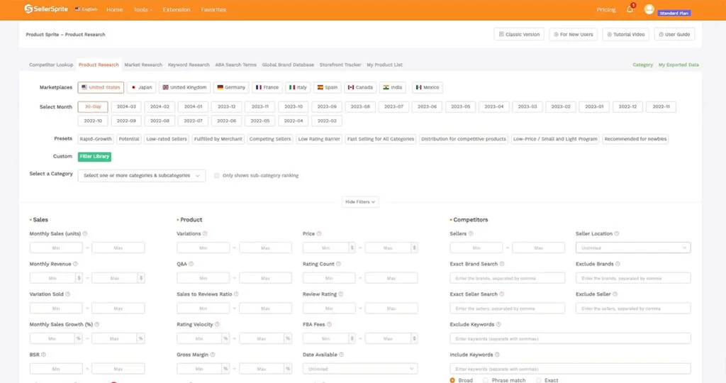 SellerSprite - Amazon Product Research Tool