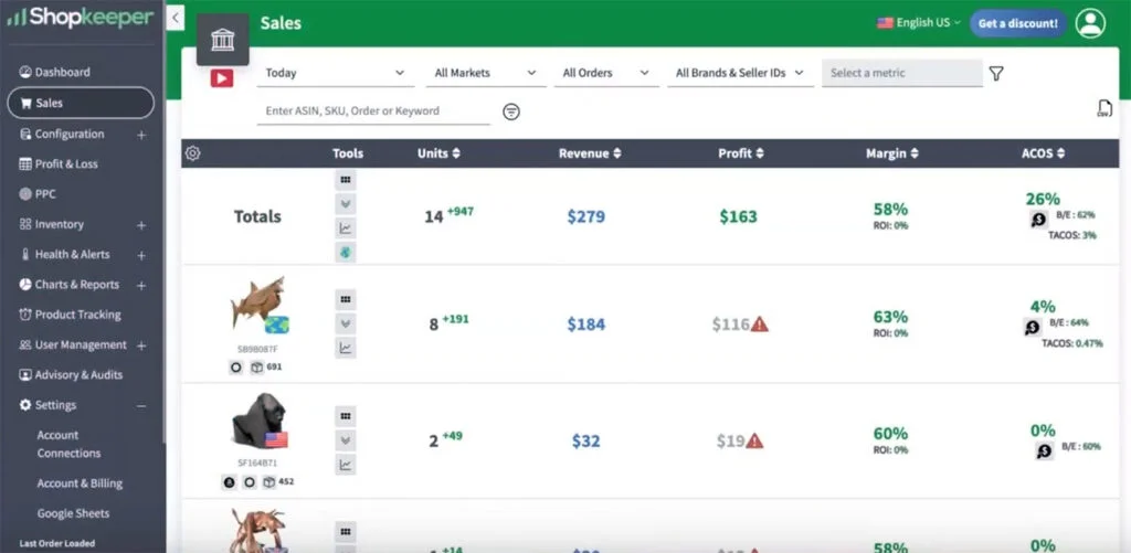 Amazon Seller Tool Shopkeeper Analytics