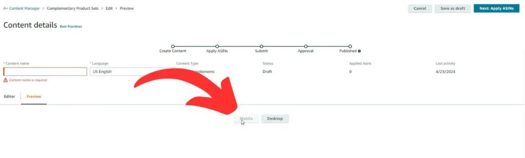 Amazon A+ Content Mobile Preview