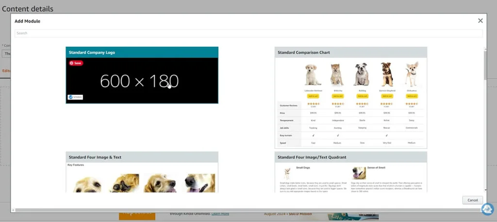 Basic A+ Content Module Examples