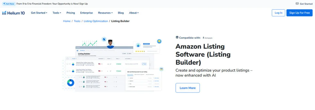 Helium 10 Listing Builder Tool