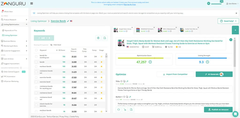 ZonGuru Listing Optimizer Tool