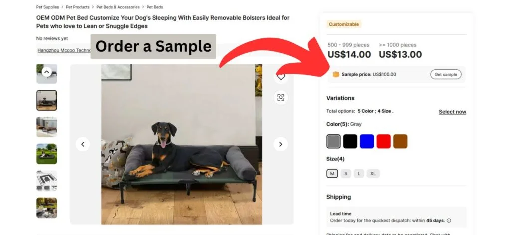 Alibaba to Amazon FBA - Product Sample