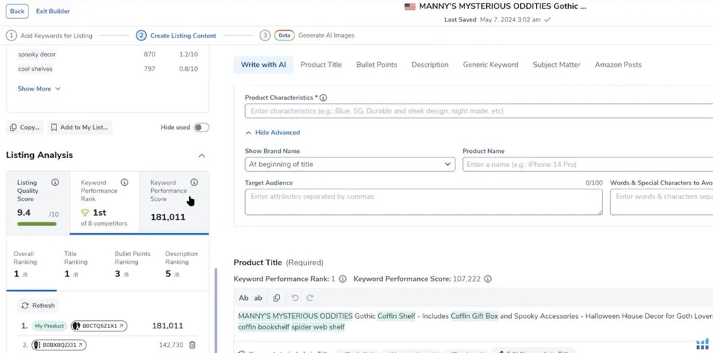 Helium 10 - All in one Amazon Listing SEO tool