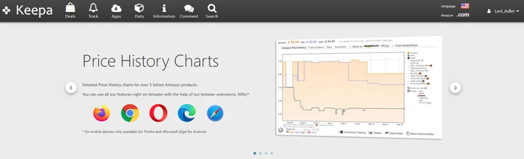 Keepa Price History Charts - Recommended Tool