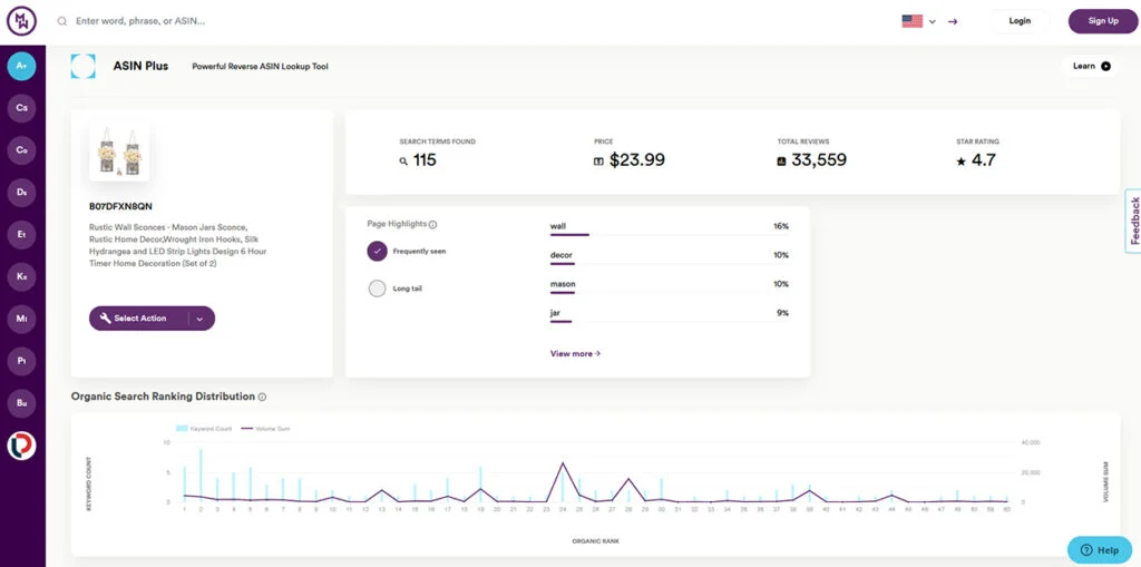 Merchant Words - Reverse ASIN SEO Tool