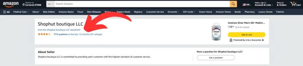 Online Arbitrage Reverse Sourcing - Visit Storefront