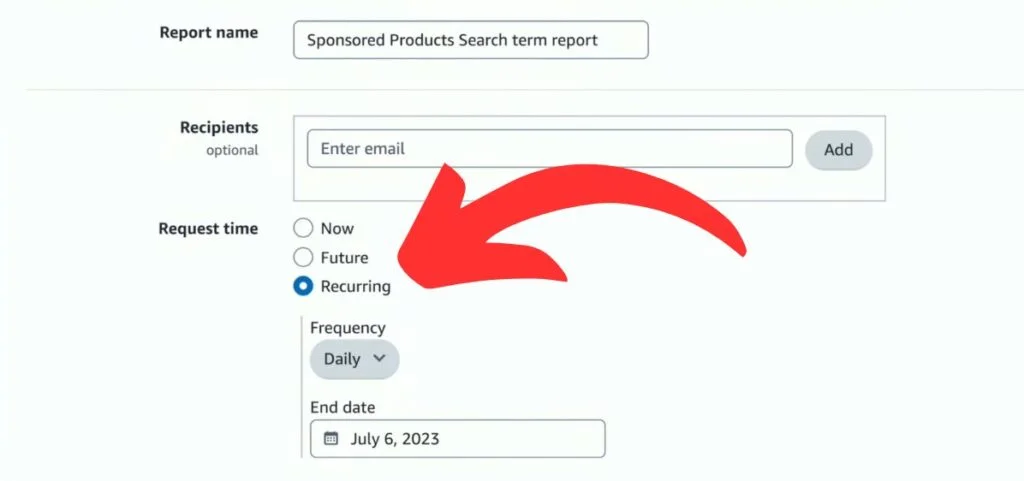 Amazon Advertising - Search Term Report Setup