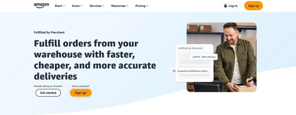 Amazon Fulfilled by Merchant - FBM Signup Banner