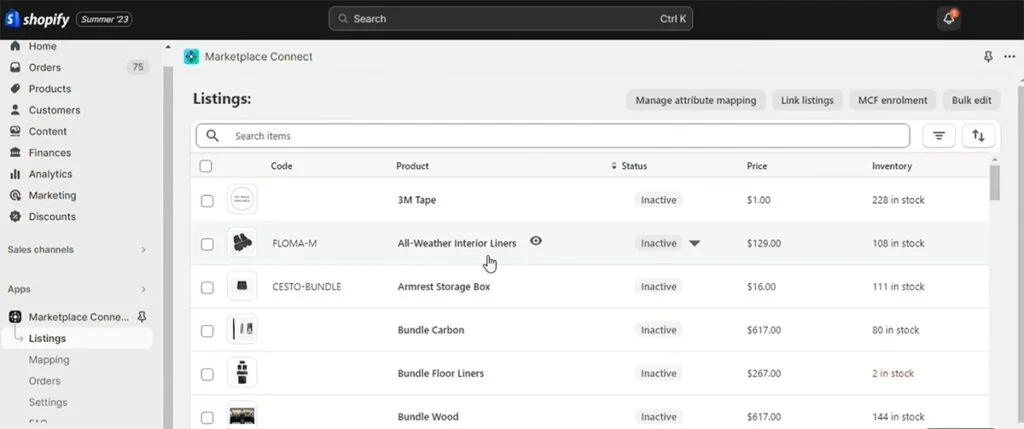 Shopify Marketplace Connect - Create an Amazon Product Listing in Shopify