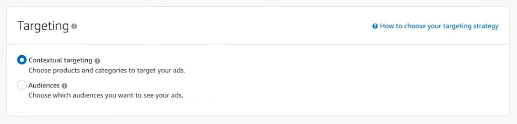Amazon Display Ads - Targeting Options