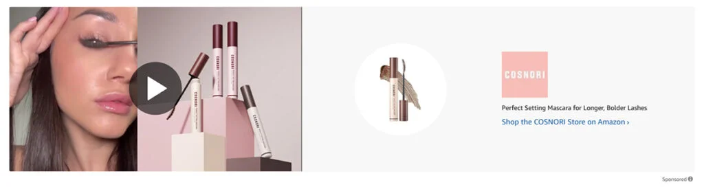 Amazon Sponsored Brand Video Ad - Top of Page Example