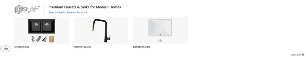 Amazon Sponsored Brands - Store Spotlight Ad Example