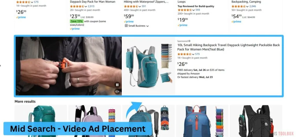 Sponsored Video Ad Placement - Mid Search 