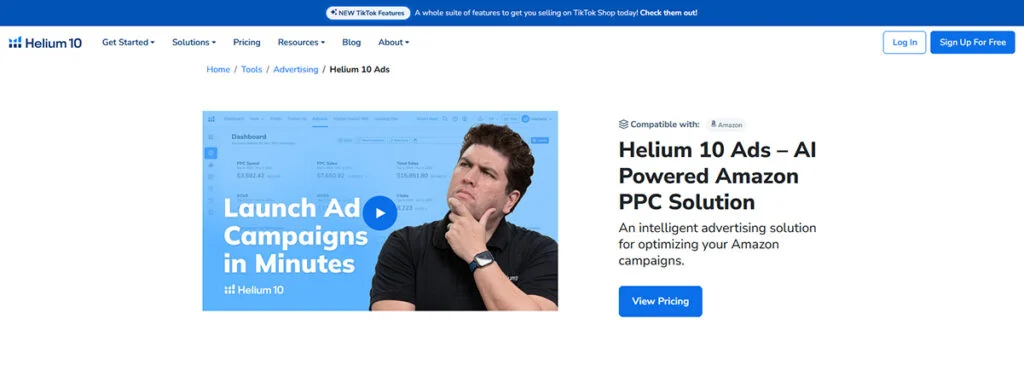 Amazon Advertising Software - Helium 10