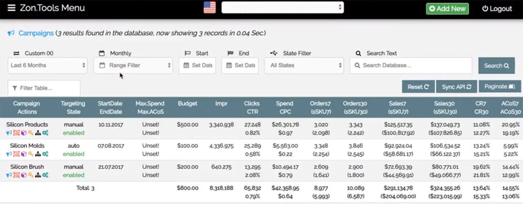 ZonTools - Amazon PPC Management and Automation
