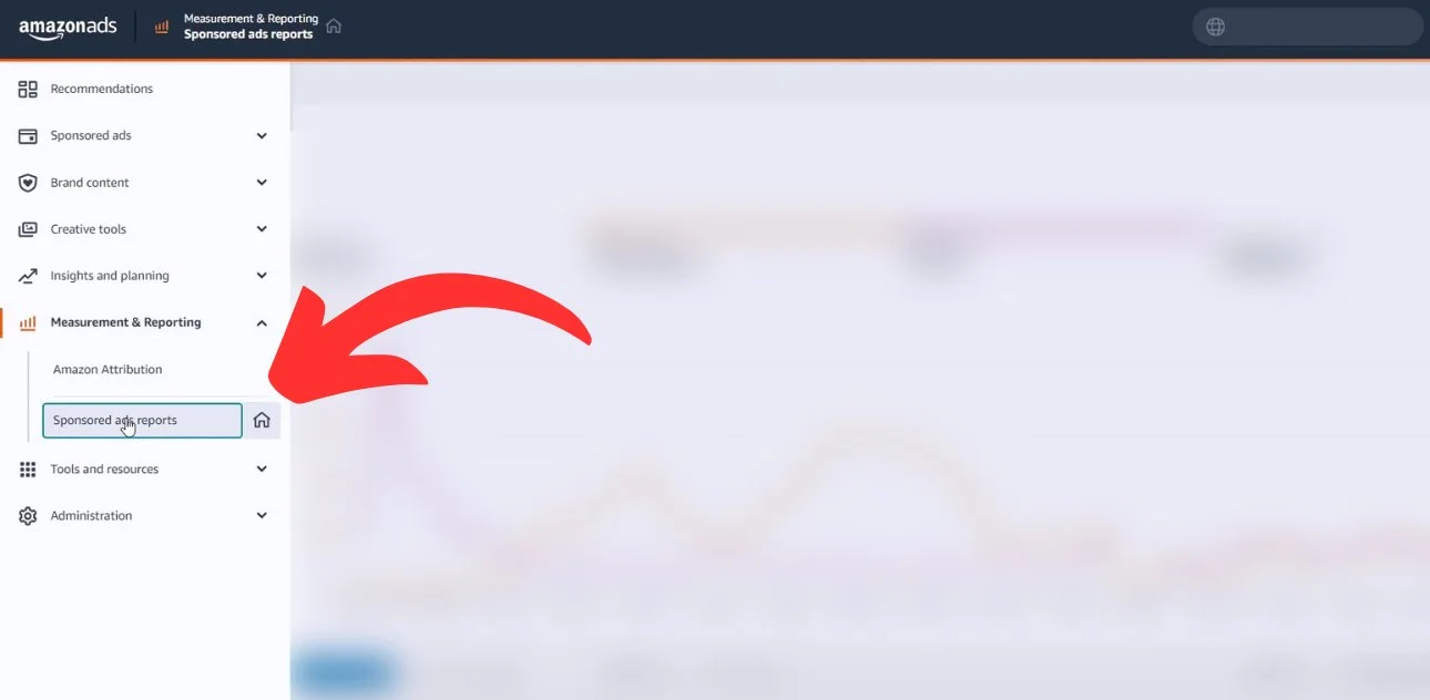 Amazon Ads - Sponsored Ads Reports Location