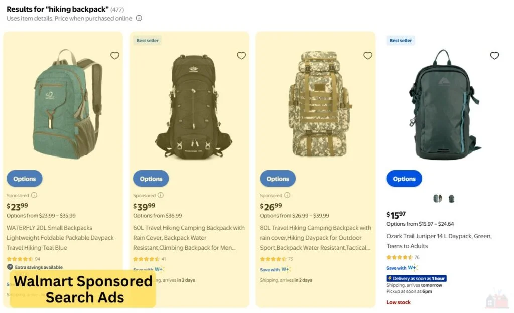 Amazon vs Walmart - Sponsored Search Ads