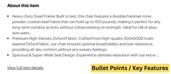 Walmart Marketplace - Bullet Points